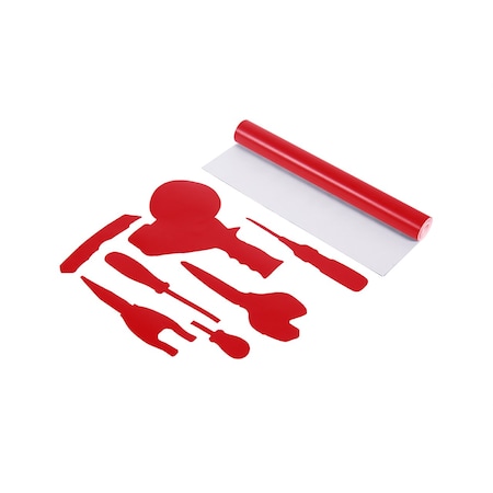 5S Supplies ShadowTape Shadow Board Tool Marking Tape 15 inches wide x 15 Foot Length Rolls Red TST-15180-RD